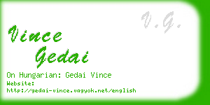 vince gedai business card